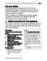 Preview for 7 page of Bosch MUZ8NS1 Operating Instructions Manual