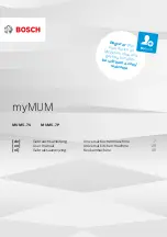Bosch myMUM MUM5 7P Series User Manual preview