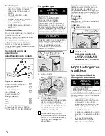 Preview for 72 page of Bosch Nexxt 100 Series WFMC1001UC Operating, Care And Installation Instructions Manual