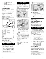 Preview for 14 page of Bosch Nexxt 100 Series Operating, Care And Installation Instructions Manual