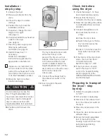 Preview for 12 page of Bosch Nexxt Premium Platinum WTMC 632SCN Operation & Care Instructions Manual