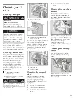 Preview for 25 page of Bosch Nexxt Premium Platinum WTMC 632SCN Operation & Care Instructions Manual