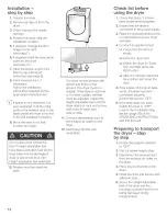 Preview for 12 page of Bosch Nexxt Premium WTMC6300 Operating, Care And Installation Instructions Manual