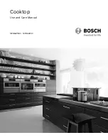 Bosch NIT8669SUC Use And Care Manual preview