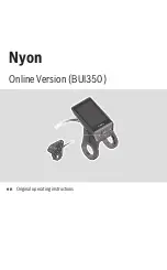 Bosch Nyon Original Operating Instructions предпросмотр