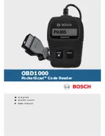 Preview for 1 page of Bosch OBD1000 User Manual