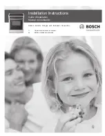 Bosch OVEN Installation Instructions Manual предпросмотр