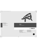 Предварительный просмотр 1 страницы Bosch PBH 2000 RE Original Instructions Manual