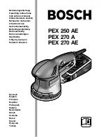 Bosch PEX 250 AE Operating Instructions Manual preview