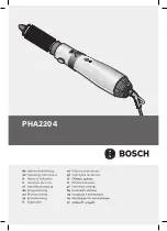 Bosch PHA2204 Operating Instructions Manual preview