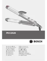 Bosch PHC2520 Operating Instructions Manual preview