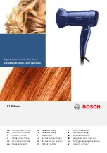 Preview for 1 page of Bosch PHD 1 Series Instruction Manual