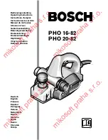 Preview for 1 page of Bosch PHO 16-82 Operating Instructions Manual