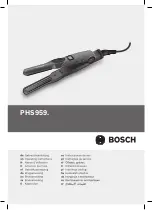Bosch PHS959 Operating Instructions Manual preview