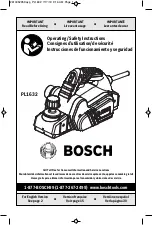 Bosch PL1632 Operating/Safety Instructions Manual preview