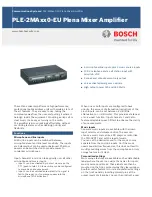 Preview for 1 page of Bosch PLE‑2MAxx0‑EU Plena Specfications