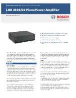 Bosch Plena LBB1938/20 User Manual preview