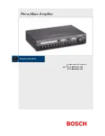 Preview for 1 page of Bosch Plena PLE-2MA120-US Installation And User Instructions Manual