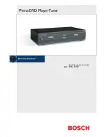 Preview for 1 page of Bosch Plena PLN-DVDT Installation And User Instructions Manual