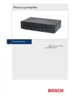 Bosch PLN-1LA10 Installation And User Instructions Manual preview