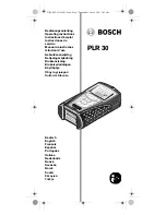 Предварительный просмотр 1 страницы Bosch PLR 30 Operating Instructions Manual