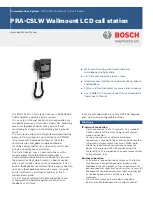 Bosch PRA-CSLW Manual preview