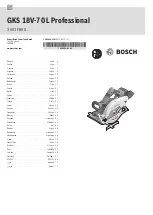 Bosch Professional GKS 18V-70 L Manual предпросмотр