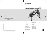 Preview for 1 page of Bosch Professional GSB-20-2 Original Instructions Manual