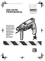 Bosch PROFESSIONAL GSB 450 RE Operating Instructions Manual предпросмотр