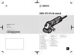 Bosch Professional GWS 670 Original Instructions Manual preview