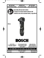 Bosch PS10 Operating/Safety Instructions Manual preview