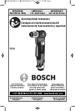 Предварительный просмотр 1 страницы Bosch PS11 Operating/Safety Instructions Manual