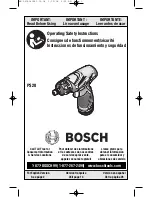 Предварительный просмотр 1 страницы Bosch PS20 Operating/Safety Instructions Manual