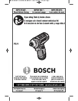 Bosch PS21 Operating/s Operating/Safety Instructions Manual предпросмотр