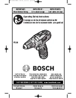 Bosch PS30 Operating/Safety Instructions Manual предпросмотр