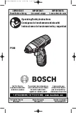 Предварительный просмотр 1 страницы Bosch PS40 Operating/Safety Instructions Manual