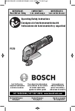 Предварительный просмотр 1 страницы Bosch PS70 Operating/Safety Instructions Manual