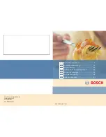 Предварительный просмотр 1 страницы Bosch PSA326B20E Operating Instructions Manual