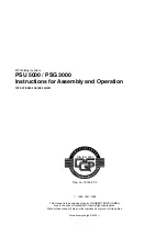 Preview for 2 page of Bosch PSG 3000 Series Instructions For Assembly And Operation Manual