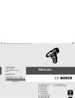 Bosch PSR 10 Original Instructions Manual предпросмотр