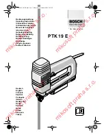 Bosch PTK 19 E Operating Instructions Manual предпросмотр