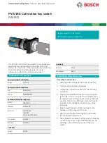 Preview for 1 page of Bosch PVA-1KS Quick Start Manual