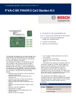 Bosch PVA-CSK PAVIRO Quick Manual preview