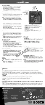 Preview for 2 page of Bosch R90 Installation Manual