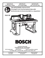 Preview for 1 page of Bosch RA1181 Operating/Safety Instructions Manual