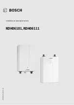 Preview for 1 page of Bosch RDH06101 Installation And Operating Instructions Manual