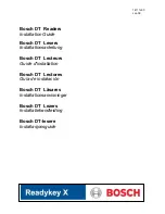 Preview for 1 page of Bosch Readykey X Installation Manual