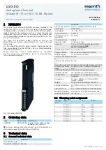 Предварительный просмотр 1 страницы Bosch Rexroth ctrlX I/O XI322204 Manual