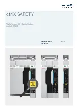 Preview for 1 page of Bosch Rexroth ctrlX SAFETY Applications Manual