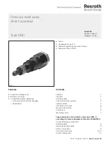 Preview for 1 page of Bosch REXROTH DBD Technical Manual